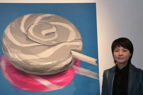 组图：韩国著名画家崔金善在京举行油画个展