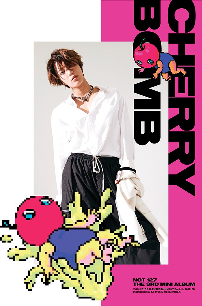 NCT 127迷你专辑《NCT 127 CHERRY BOMB》公开成员在玹、楷灿、YUTA 的个人概念照